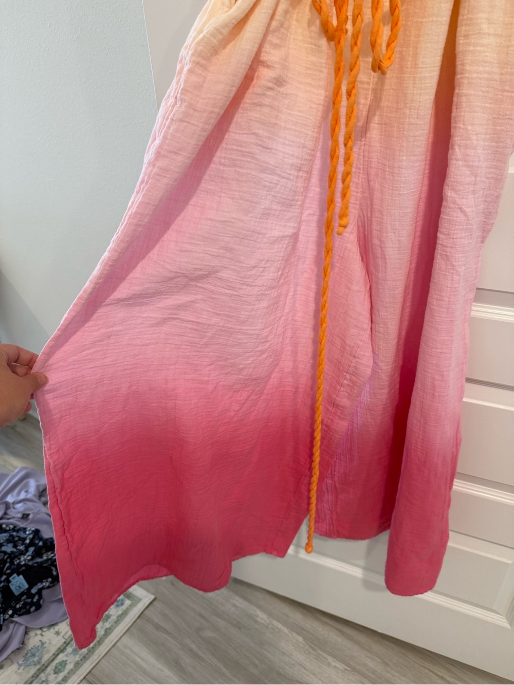 Lane Bryant Orange to Pink Ombre Wide-Leg Jumpsuit - Picture 3 of 6